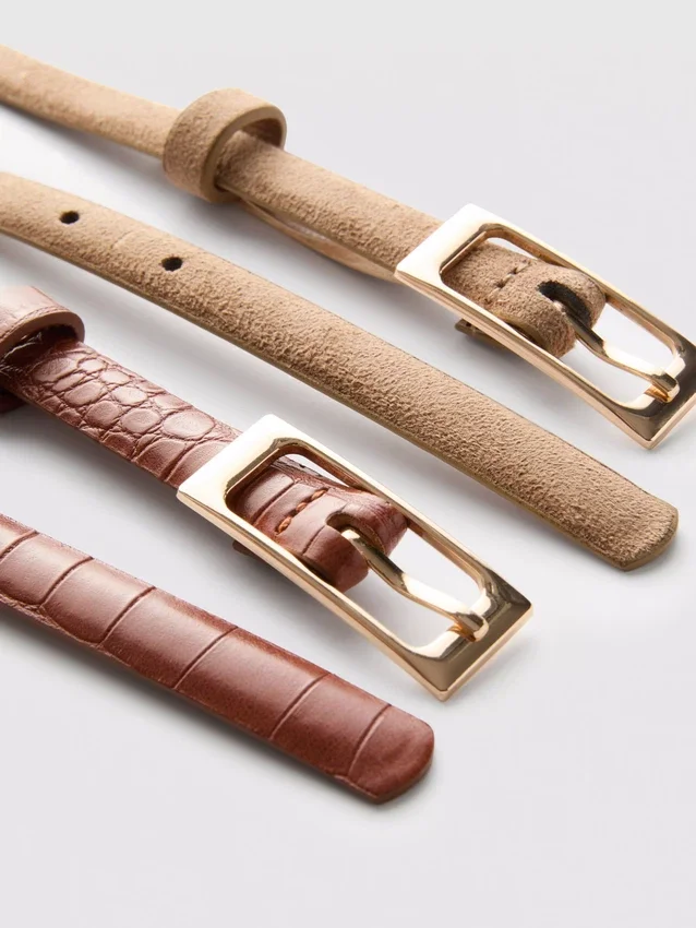 2pk buckle belts