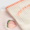 2pk cotton rich quarter crew peach yoga socks
