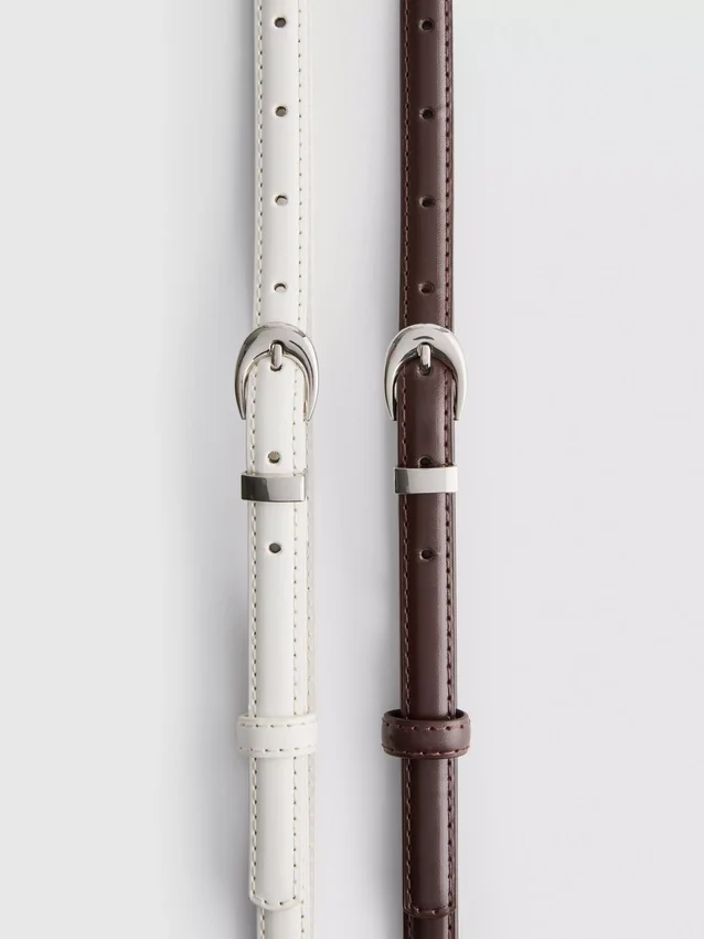 2pk crescent buckle belts