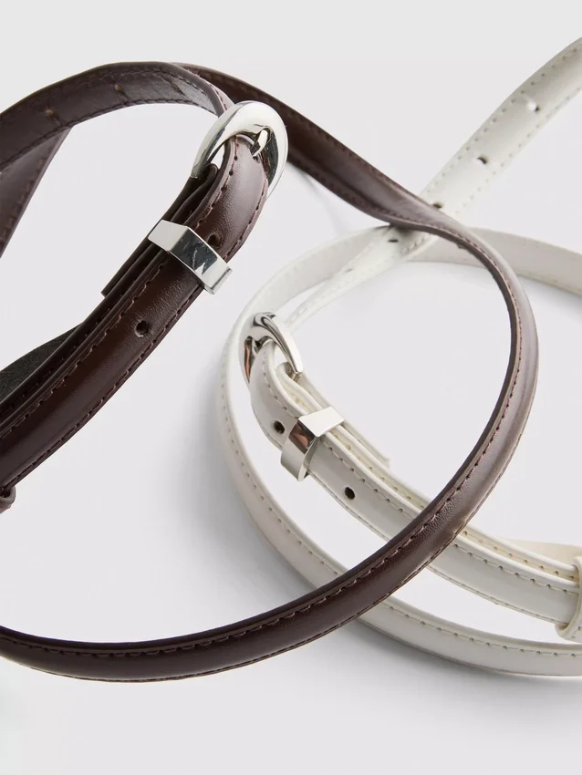 2pk crescent buckle belts