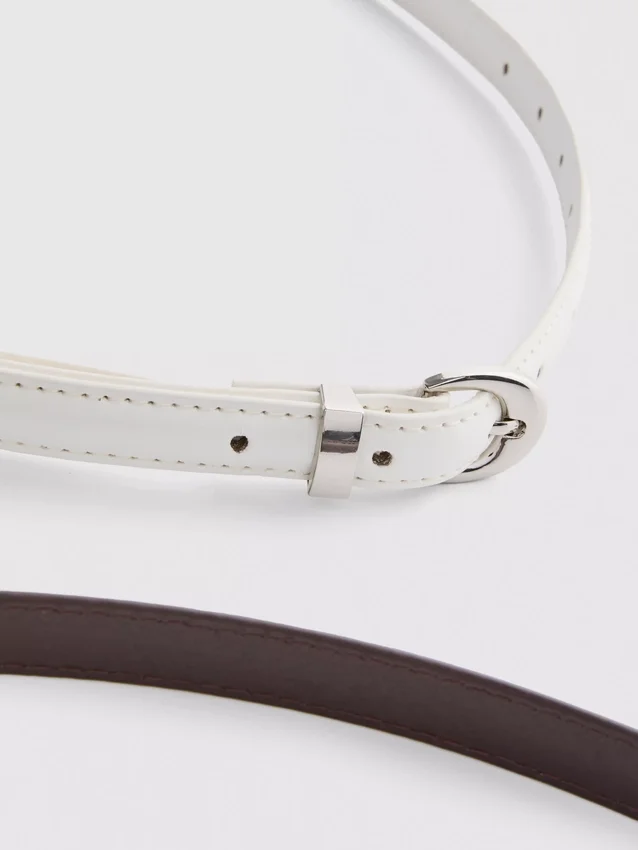 2pk crescent buckle belts