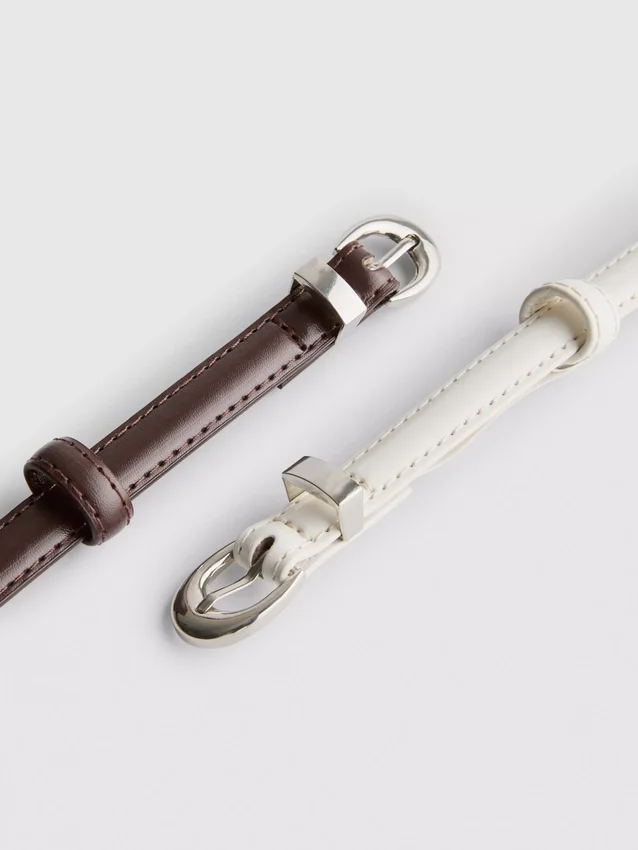 2pk crescent buckle belts