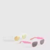 2pk d-frame sunglasses