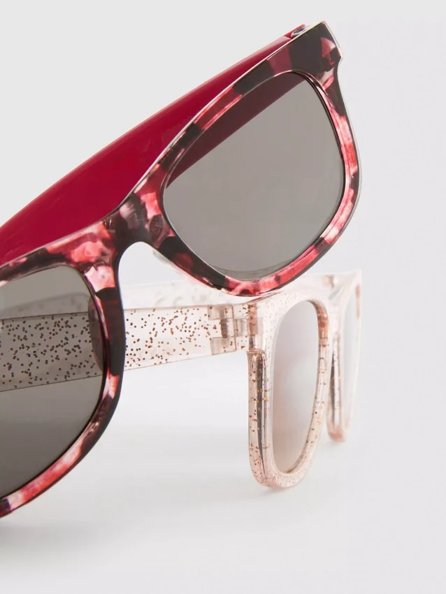 2pk d-frame sunglasses