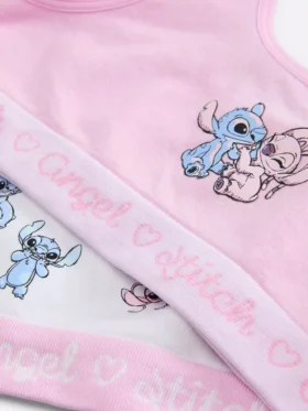 2pk disney’s stitch and angel seamless crop tops