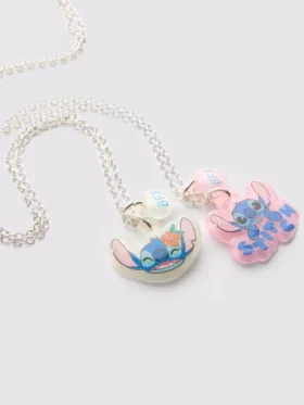 2pk disney’s stitch bff necklaces