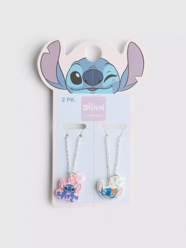 2pk disney's stitch bff necklaces