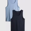 2pk essential tank tops