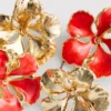 2pk flower stud earrings