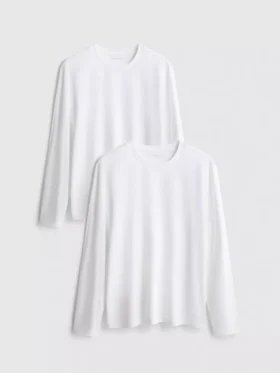 2pk long-sleeve cotton t-shirts