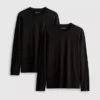 2pk long-sleeve cotton t-shirts