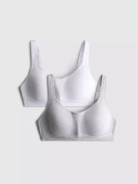 2pk love to lounge cotton bralette
