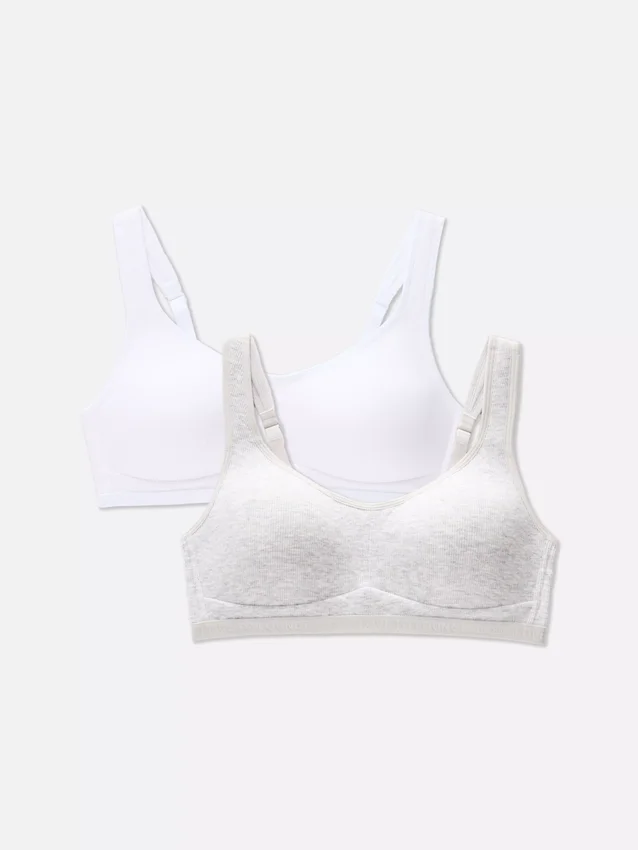 2pk love to lounge cotton bralette
