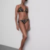 2pk printed triangle bikini top