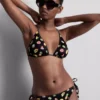 2pk printed triangle bikini top