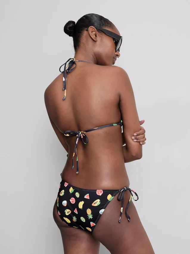 2pk printed triangle bikini top