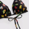 2pk printed triangle bikini top