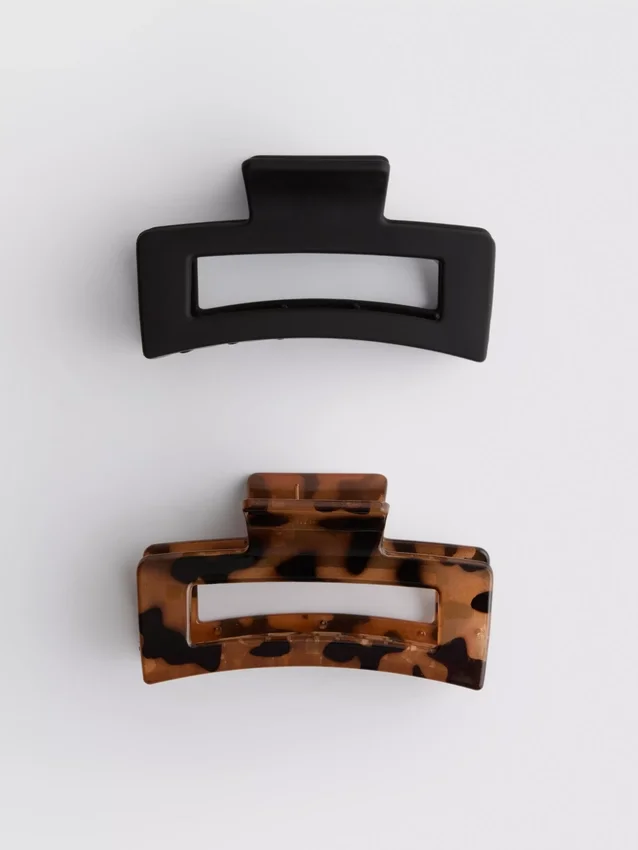 2pk rectangle claw clips