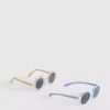 2pk round-frame sunglasses