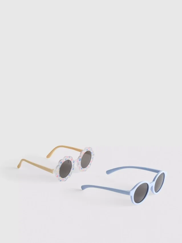 2pk round-frame sunglasses