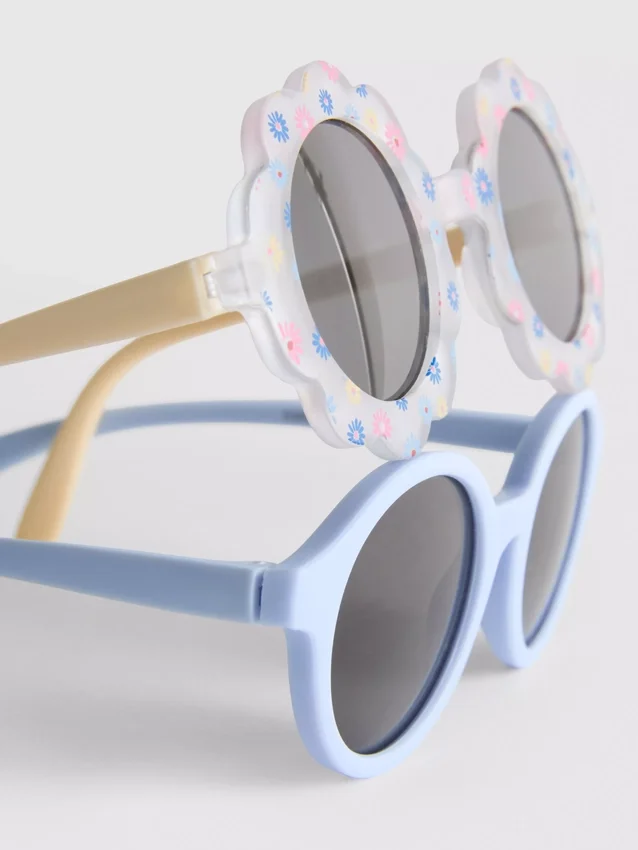 2pk round-frame sunglasses