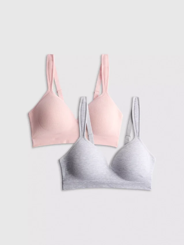 2pk seamless lounge bras