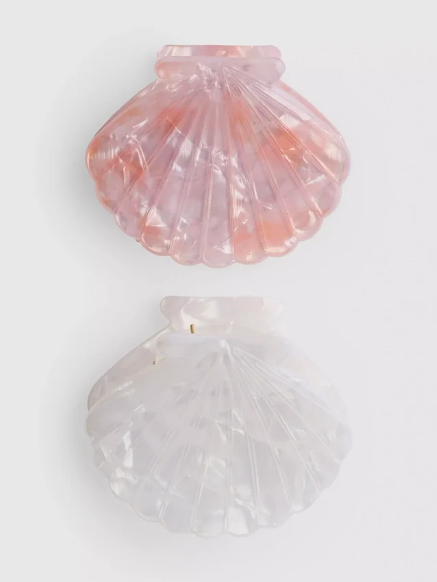 2pk shell hair clips