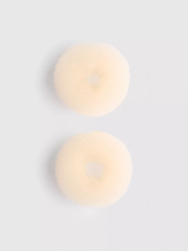 2pk small hair bun rings