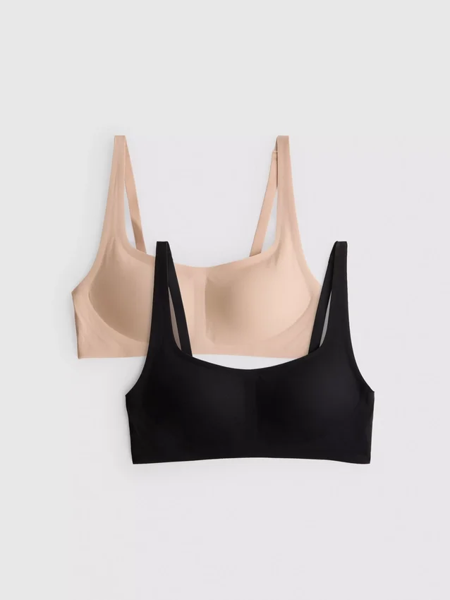 2pk smoothing shapewear crop top