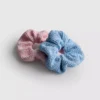 2pk textured scrunchies