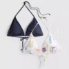 2pk triangle bikini top