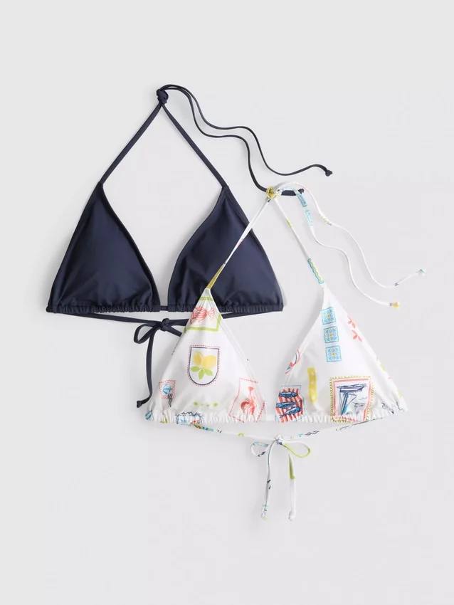 2pk triangle bikini top