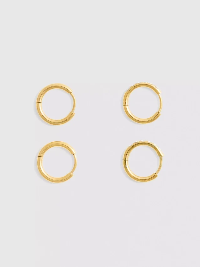 2pk waterproof diamanta hoops