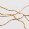 2pk waterproof layered necklaces