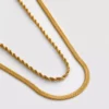 2pk waterproof layered necklaces