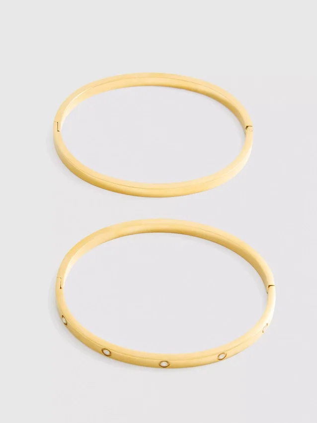 2pk waterproof slim bangles