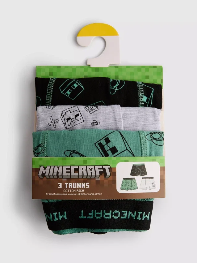 3-15yrs | 3pk minecraft trunks