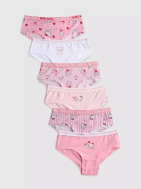 3-15yrs | 6pk hello kitty hipster briefs