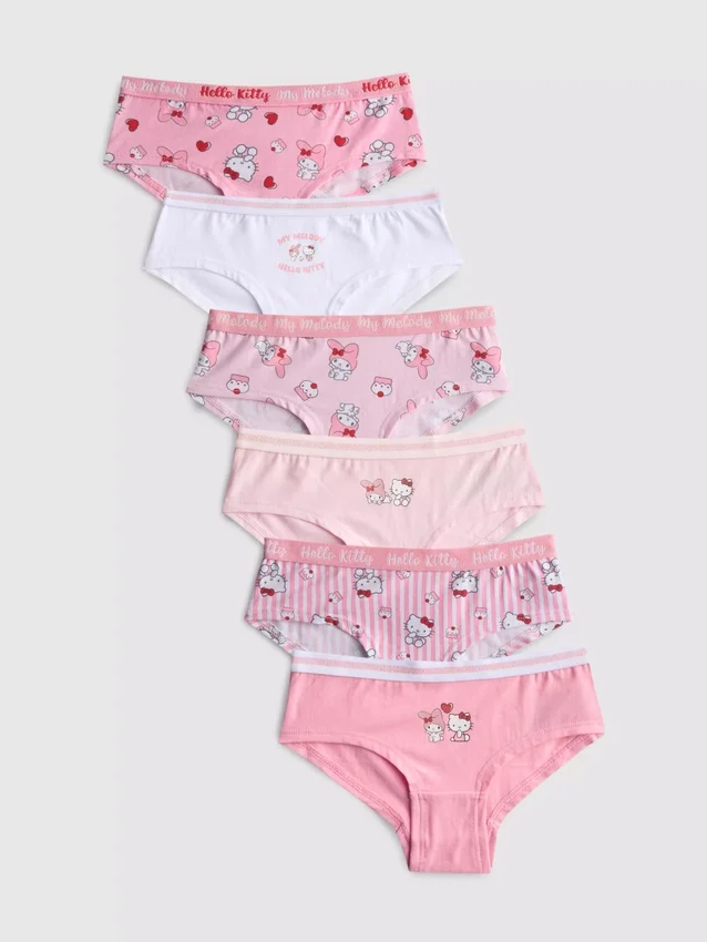 3-15yrs | 6pk hello kitty hipster briefs