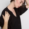 3/4 sleeve v-neck blouse