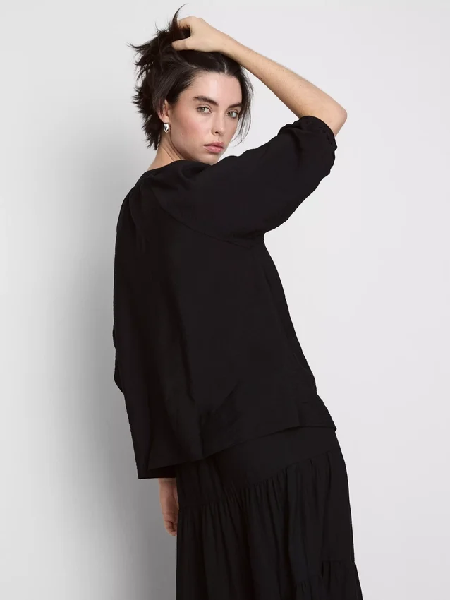 3/4 sleeve v-neck blouse