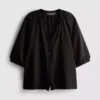 3/4 sleeve v-neck blouse