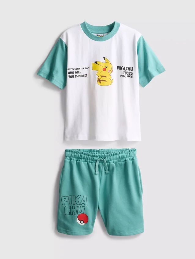 3-9yrs | pokamon t-shirt and shorts set