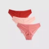 3-pack all-over lace brazilian briefs