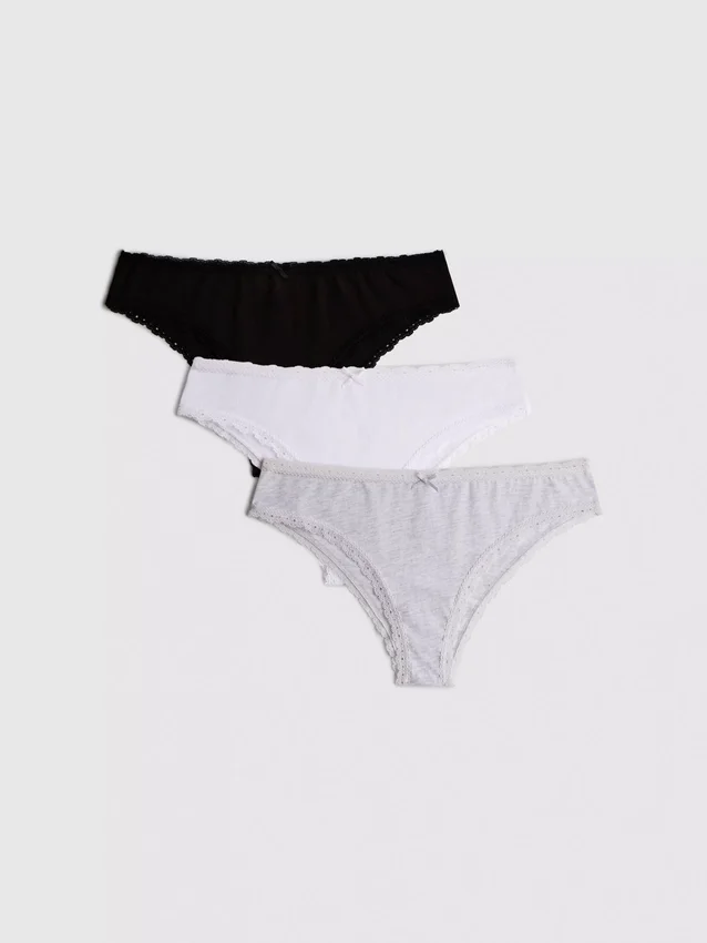3-pack cotton brazilian briefs