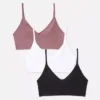 3-pack cropped cami seamless bralettes