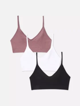 3-pack cropped cami seamless bralettes
