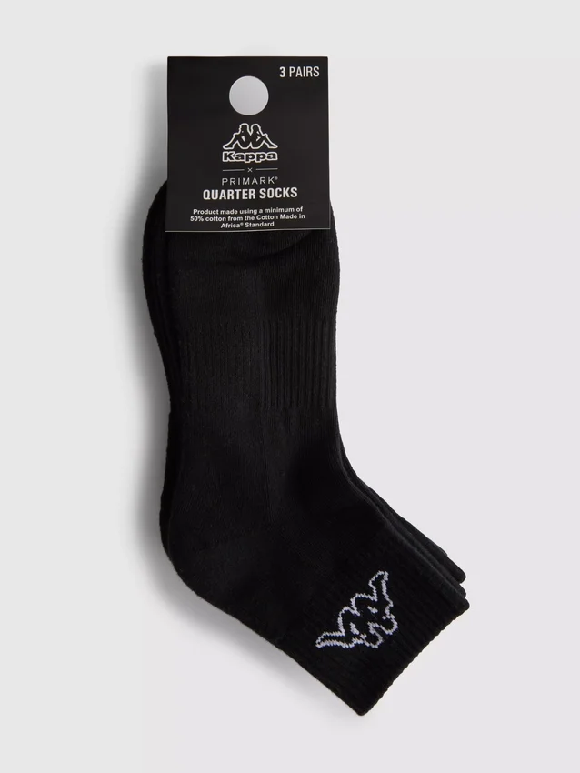 3-pack kappa x primark quarter crew socks