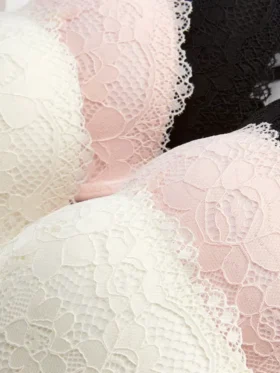 3-pack lace push-up padded plunge bras