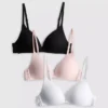 3-pack microfiber wireless bras